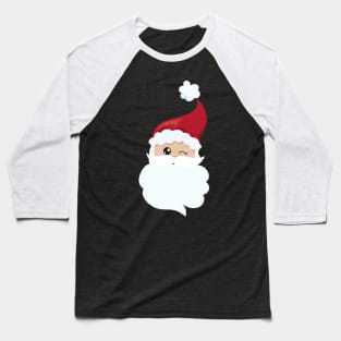 Santa Claus, Santa Hat, Winking Santa, Christmas Baseball T-Shirt